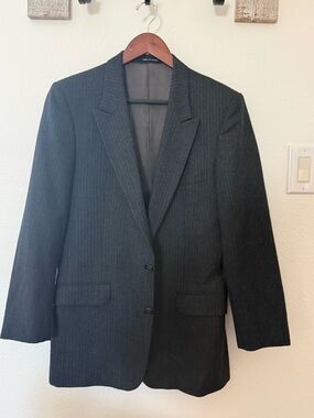 Timeless Vintage Men's Black Chalk stripe YSL Blazer - Classic Tailoring